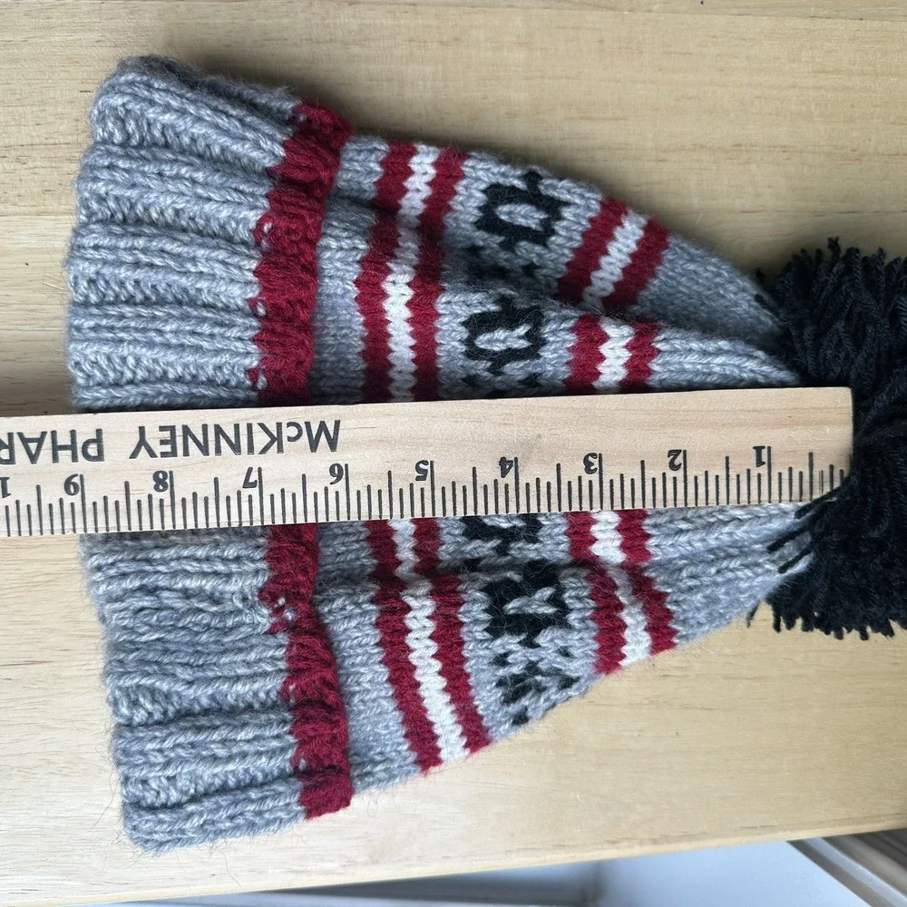FAZL Handmade Himalayan‎ Hat Beanie Uttar North Gray Black Red Unisex Adult